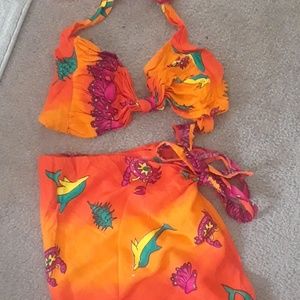 2 pc swim cover-up